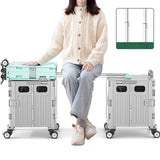 Maxbell Handcart Multifunction Wide Grip Collapsible Crate for Moving Teacher Garden Grey