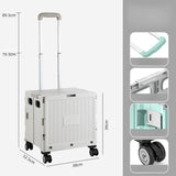 Maxbell Handcart Multifunction Wide Grip Collapsible Crate for Moving Teacher Garden Grey