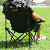 Maxbell Folding Camping Chair Heavy Duty Lightweight Beach Chair for Park BBQ Picnic Beige S