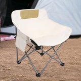 Maxbell Folding Camping Chair Heavy Duty Lightweight Beach Chair for Park BBQ Picnic Beige S