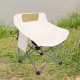 Maxbell Folding Camping Chair Heavy Duty Lightweight Beach Chair for Park BBQ Picnic Beige S