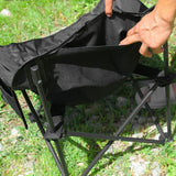 Maxbell Folding Camping Chair Heavy Duty Lightweight Beach Chair for Park BBQ Picnic Black L