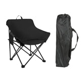 Maxbell Folding Camping Chair Heavy Duty Lightweight Beach Chair for Park BBQ Picnic Black L