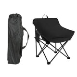 Maxbell Folding Camping Chair Heavy Duty Lightweight Beach Chair for Park BBQ Picnic Black L