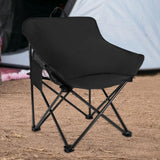 Maxbell Folding Camping Chair Heavy Duty Lightweight Beach Chair for Park BBQ Picnic Black L