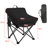 Maxbell Folding Camping Chair Heavy Duty Lightweight Beach Chair for Park BBQ Picnic Black L