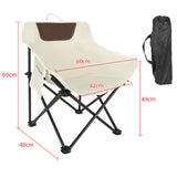 Maxbell Folding Camping Chair Heavy Duty Lightweight Beach Chair for Park BBQ Picnic Beige L