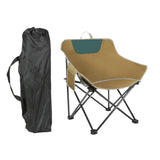 Maxbell Folding Camping Chair Heavy Duty Lightweight Beach Chair for Park BBQ Picnic Khaki L