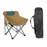 Maxbell Folding Camping Chair Heavy Duty Lightweight Beach Chair for Park BBQ Picnic Khaki L