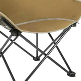 Maxbell Folding Camping Chair Heavy Duty Lightweight Beach Chair for Park BBQ Picnic Khaki L