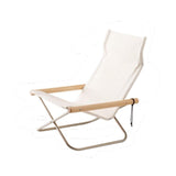 Maxbell Folding Leisure Chair Portable Camping Chair for Guest Room Dorm Living Room Beige Seat