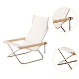 Maxbell Folding Leisure Chair Portable Camping Chair for Guest Room Dorm Living Room Beige Seat