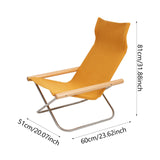 Maxbell Folding Leisure Chair Portable Camping Chair for Guest Room Dorm Living Room Yellow Seat