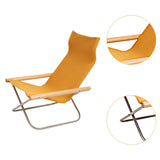 Maxbell Folding Leisure Chair Portable Camping Chair for Guest Room Dorm Living Room Yellow Seat