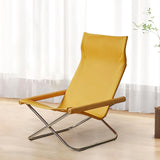 Maxbell Folding Leisure Chair Portable Camping Chair for Guest Room Dorm Living Room Yellow Seat