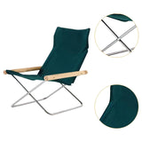 Maxbell Folding Leisure Chair Portable Camping Chair for Guest Room Dorm Living Room Green