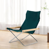 Maxbell Folding Leisure Chair Portable Camping Chair for Guest Room Dorm Living Room Green