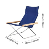 Maxbell Folding Leisure Chair Portable Camping Chair for Guest Room Dorm Living Room Blue Seat