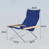 Maxbell Folding Leisure Chair Portable Camping Chair for Guest Room Dorm Living Room Blue Seat