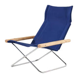 Maxbell Folding Leisure Chair Portable Camping Chair for Guest Room Dorm Living Room Blue Seat