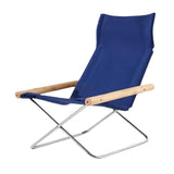 Maxbell Folding Leisure Chair Portable Camping Chair for Guest Room Dorm Living Room Blue Seat