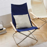 Maxbell Folding Leisure Chair Portable Camping Chair for Guest Room Dorm Living Room Blue Seat