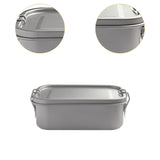 Maxbell Titanium Lunch Box Tableware Snack Box Bento Box for Picnic Travel Household 800ML
