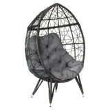 Maxbell Wicker Egg Chair with Cushions Patio Chair for Indoor Outdoor Patio Poolside