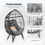 Maxbell Wicker Egg Chair with Cushions Patio Chair for Indoor Outdoor Patio Poolside