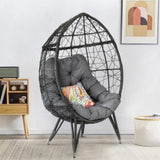 Maxbell Wicker Egg Chair with Cushions Patio Chair for Indoor Outdoor Patio Poolside