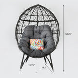 Maxbell Wicker Egg Chair with Cushions Patio Chair for Indoor Outdoor Patio Poolside