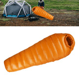 Maxbell Mummy Sleeping Bag Adults Backpacking Comfort Goose Down Camping Sleeping Bag Orange Yellow