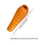 Maxbell Mummy Sleeping Bag Adults Backpacking Comfort Goose Down Camping Sleeping Bag Orange Yellow