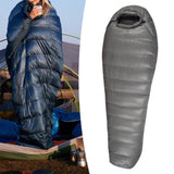 Maxbell Mummy Sleeping Bag Adults Backpacking Comfort Goose Down Camping Sleeping Bag Grey