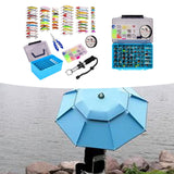 Maxbell Fishing Lures Spinnerbaits Lifelike Tackle Box for Trout Walleye Fly Fishing 145pcs