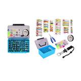 Maxbell Fishing Lures Spinnerbaits Lifelike Tackle Box for Trout Walleye Fly Fishing 145pcs