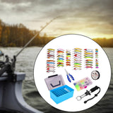 Maxbell Fishing Lures Spinnerbaits Lifelike Tackle Box for Trout Walleye Fly Fishing 145pcs