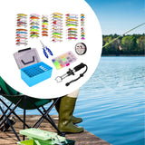 Maxbell Fishing Lures Spinnerbaits Lifelike Tackle Box for Trout Walleye Fly Fishing 145pcs