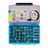 Maxbell Fishing Lures Spinnerbaits Lifelike Tackle Box for Trout Walleye Fly Fishing 143pcs