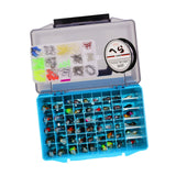 Maxbell Fishing Lures Spinnerbaits Lifelike Tackle Box for Trout Walleye Fly Fishing 143pcs