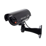 Maxbell Dummy Security Camera with Flashing LED Light Waterproof Dummy Surveillance Black