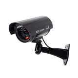 Maxbell Dummy Security Camera with Flashing LED Light Waterproof Dummy Surveillance Black