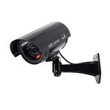 Maxbell Dummy Security Camera with Flashing LED Light Waterproof Dummy Surveillance Black