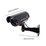 Maxbell Dummy Security Camera with Flashing LED Light Waterproof Dummy Surveillance Black