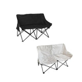 Maxbell Double Camping Chair Camping Folding Chair for Sporting Events Travel Picnic Black