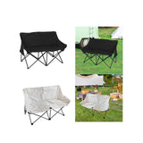 Maxbell Double Camping Chair Camping Folding Chair for Sporting Events Travel Picnic Black