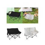 Maxbell Double Camping Chair Camping Folding Chair for Sporting Events Travel Picnic Black