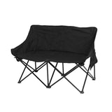 Maxbell Double Camping Chair Camping Folding Chair for Sporting Events Travel Picnic Black