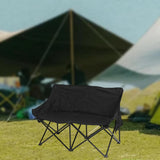 Maxbell Double Camping Chair Camping Folding Chair for Sporting Events Travel Picnic Black