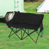 Maxbell Double Camping Chair Camping Folding Chair for Sporting Events Travel Picnic Black